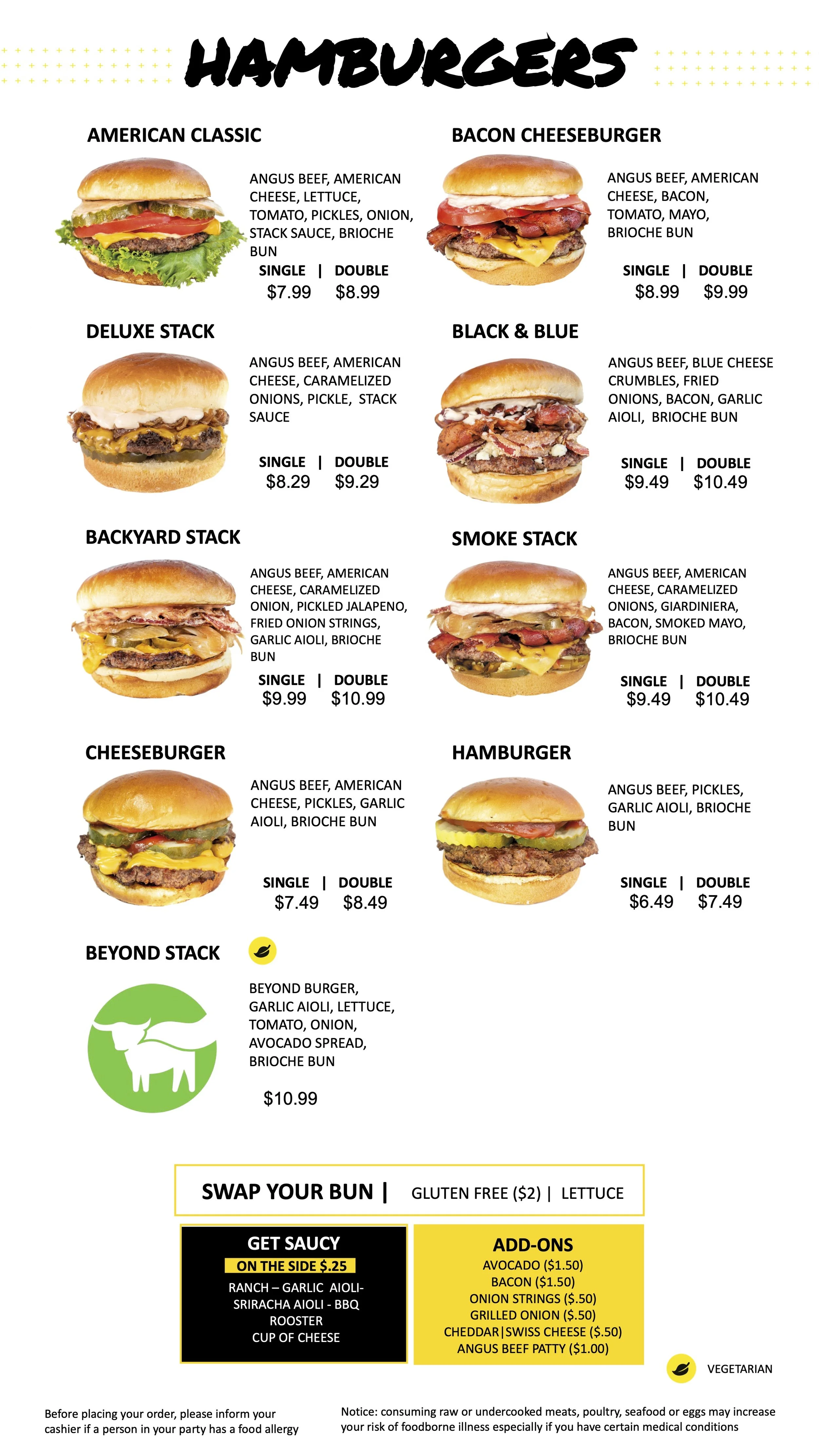Menu Fresh Stack Burger